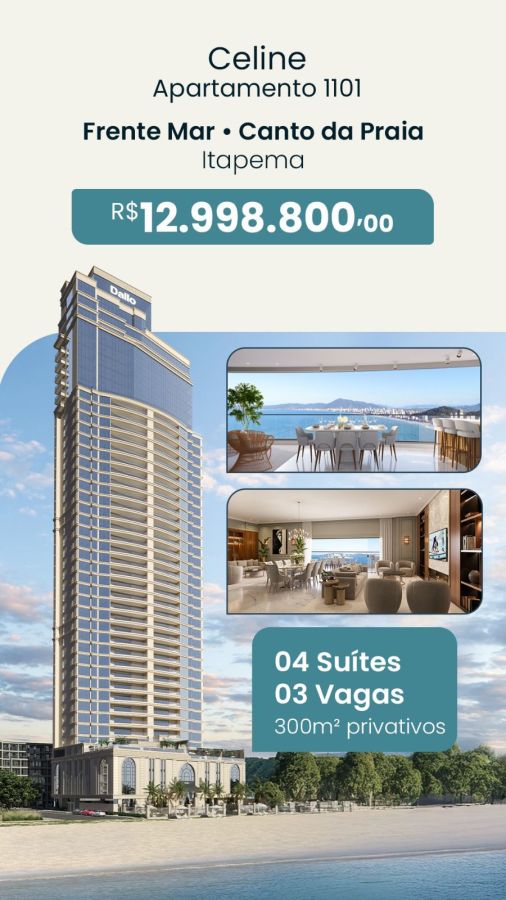 Apartamento Alto Padr�o - Venda - Canto da Praia - Itapema - SC