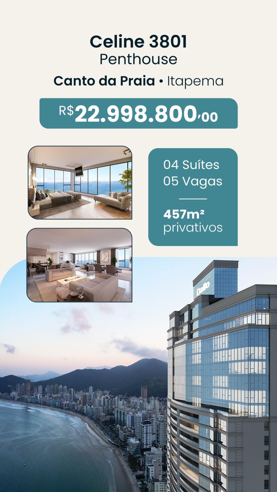 Apartamento Alto Padr�o - Venda - Canto da Praia - Itapema - SC